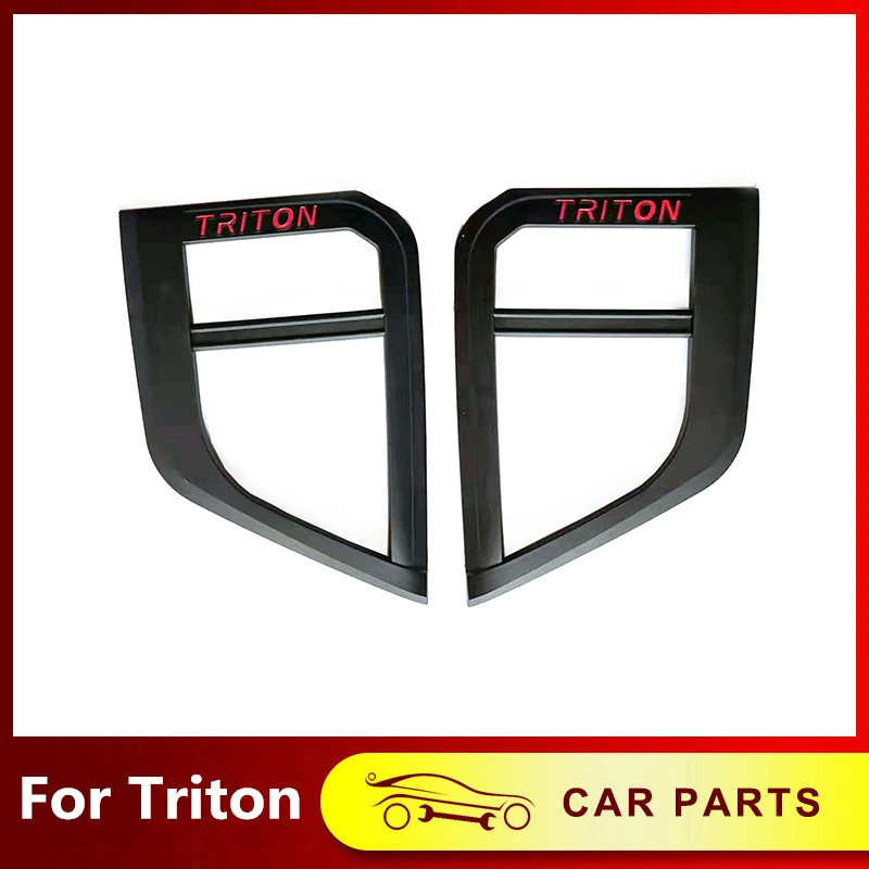 

ABS Matte Black Front Fog Lights For Mitsubishi Triton L200 2019 2020 2021 Front Fog Lights Trim Frame