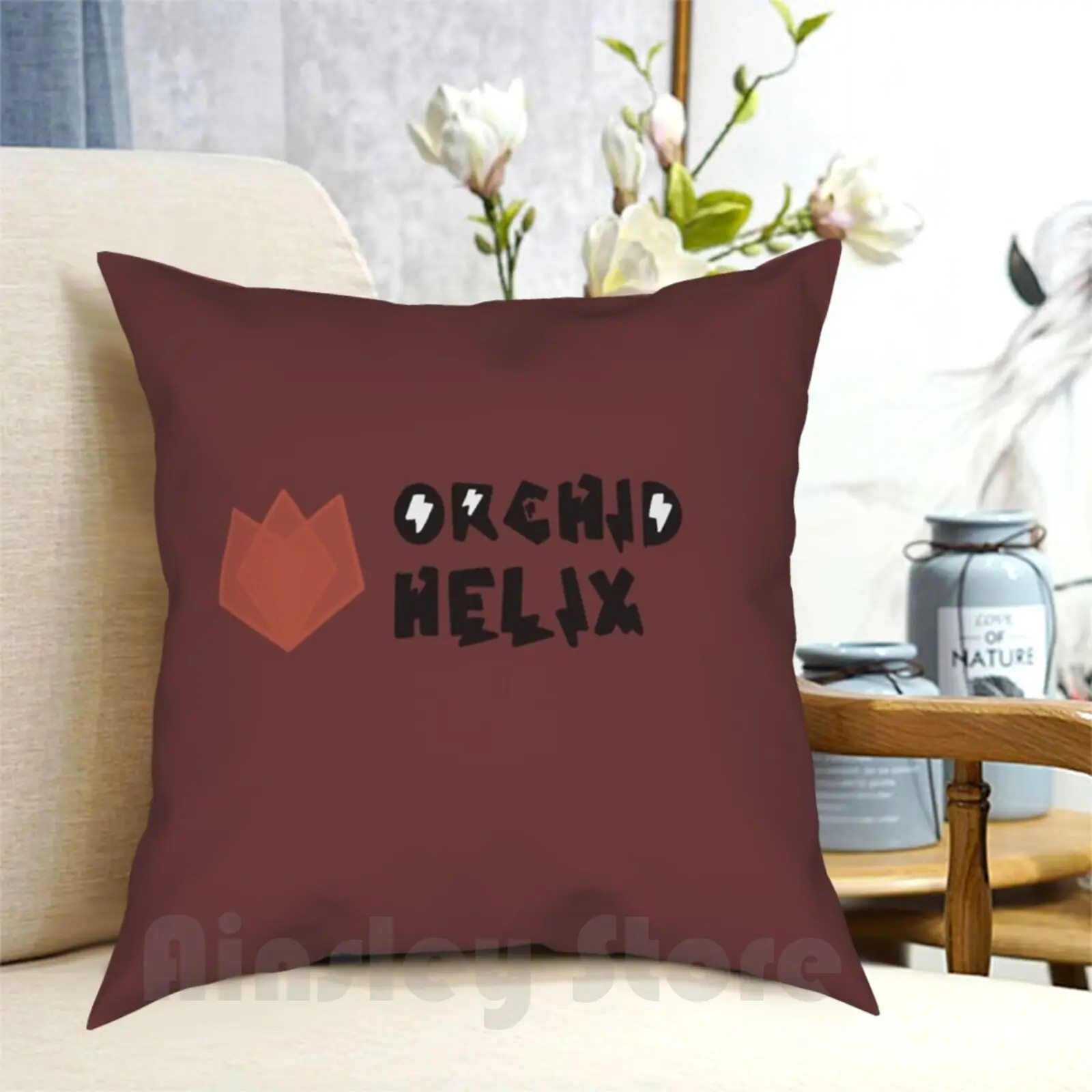 Orchid Helix Pillow Case Printed Home Soft DIY Pillow cover Band Band Logo