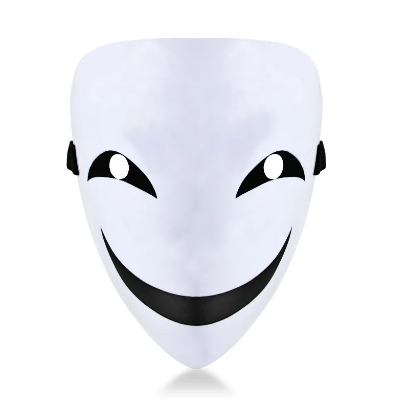 Halloween Black bullet PVC shadow mask dress grimace cosplay V - shaped clown plastic black mask prop party