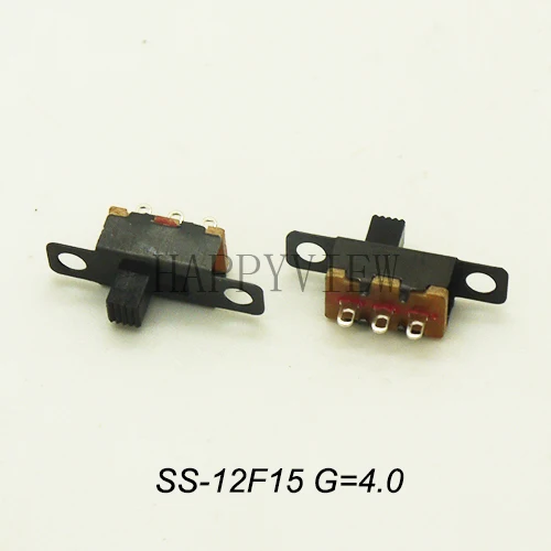 20PCS Mini Slide Switch On-OFF Micro Toggle Switch 1P2T H=1.5/2/4MM Miniature Horizontal Slide Switch SMD/DIP