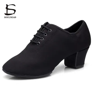 Women Dance Shoes Latin Jazz Ball Salon Salsa Dance Shoe High Heel Practice Modern Training Popular Sneakers Female 10 Main Sales Bota Female Without Salto - №6