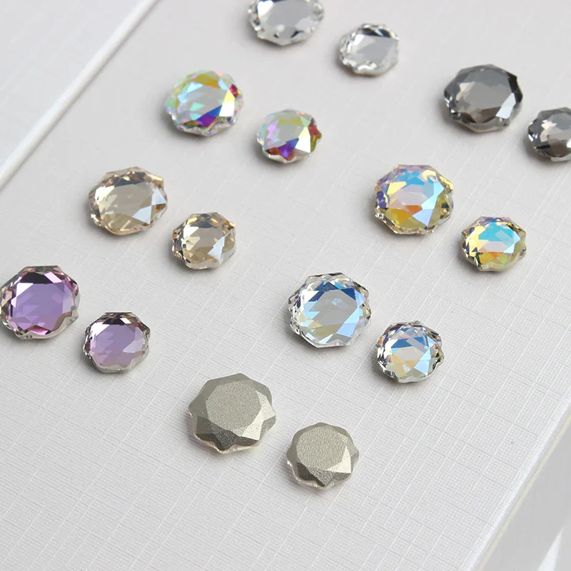 Round Shape Mirror Surface Rhinestones Nail art Flatback Sewing Rhinestones Shiny Crystals Stones Sew On Rhinestones For Clothes