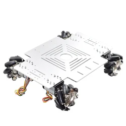 40Kg Grote Belasting Omni Mecanum Wiel Robot Auto Chassis Kit Met 12V Snelheid Encoder Motor Voor Arduino Diy Project Pos Platfrom