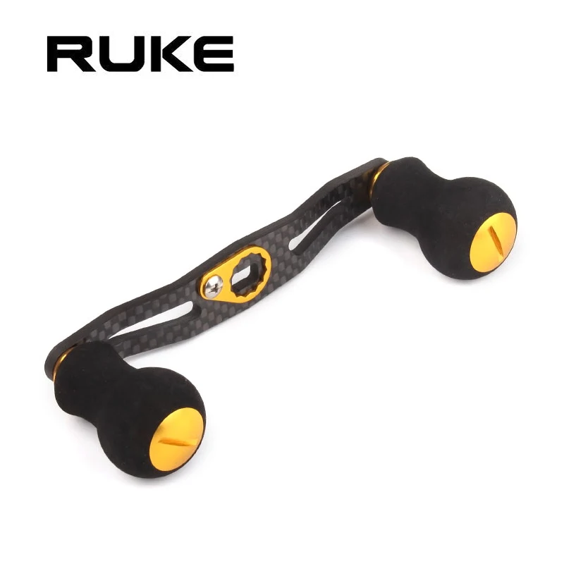 RUKE fishing reel double  handle length 105mm 7 color carbon rocker with EVA knob suit for daiwa and shimano reel DIY accessory