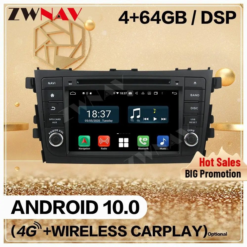 4+128G Carplay 2 Din For Suzuki Alto 2015 2016 Android Screen Multimedia Player Audio Radio GPS Navigation Head Unit Atuo Stereo