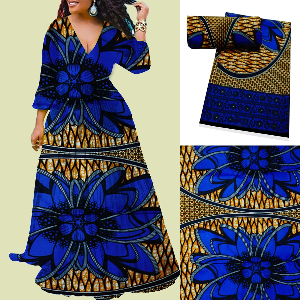 African 100% Polyester Wax Prints Fabric Ankara New Design Wax High Quality African Fabric For Party Dress