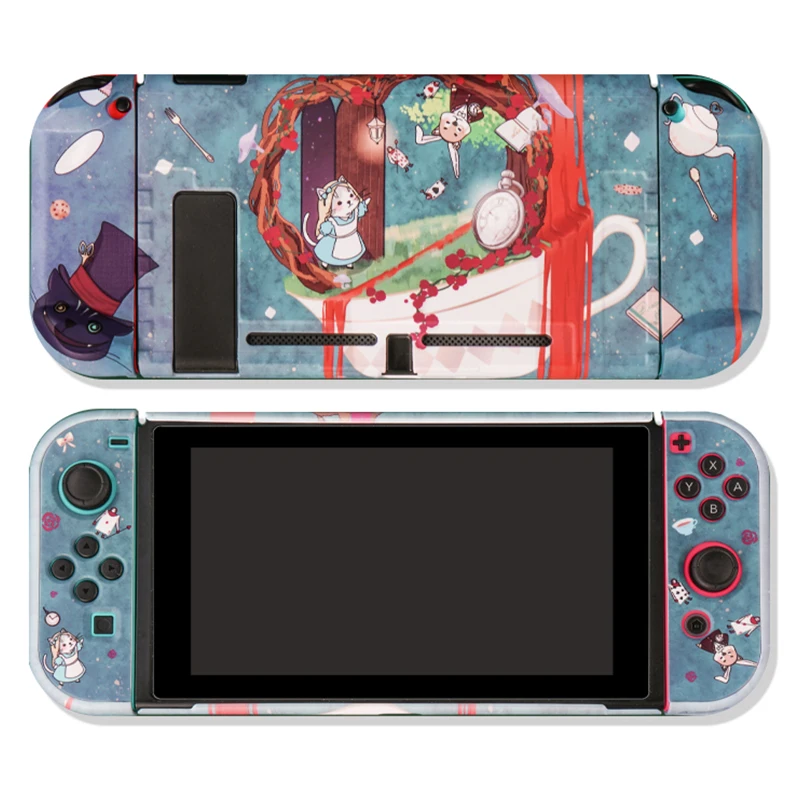 Nintendo Switch用の素敵な交換用ケース,漫画の猫と犬のパターンの素敵なケース,アクセサリー