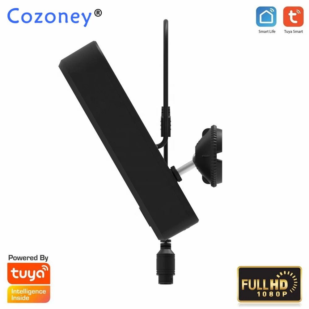 Floodlight Camera Tuya Smart 1080P HD WiFi Camera Outdoor with Waterproof LED Lamp Wall Camera IP Support Alexa Google Control