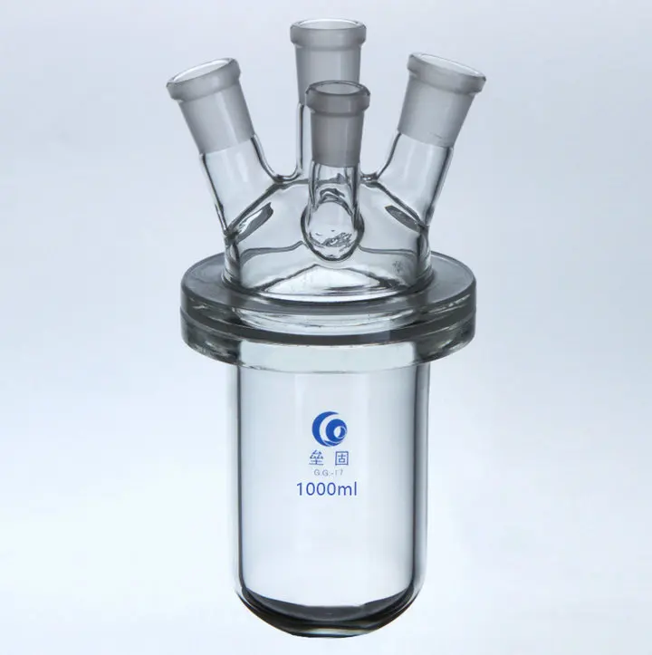 1 zestaw 500 ml 1000 ml 2000 ml Boro klasy medycznej. szklany 4-горcowy szklany reaktor kolbowy w kształcie beczki z czterema otworami do laboratorium