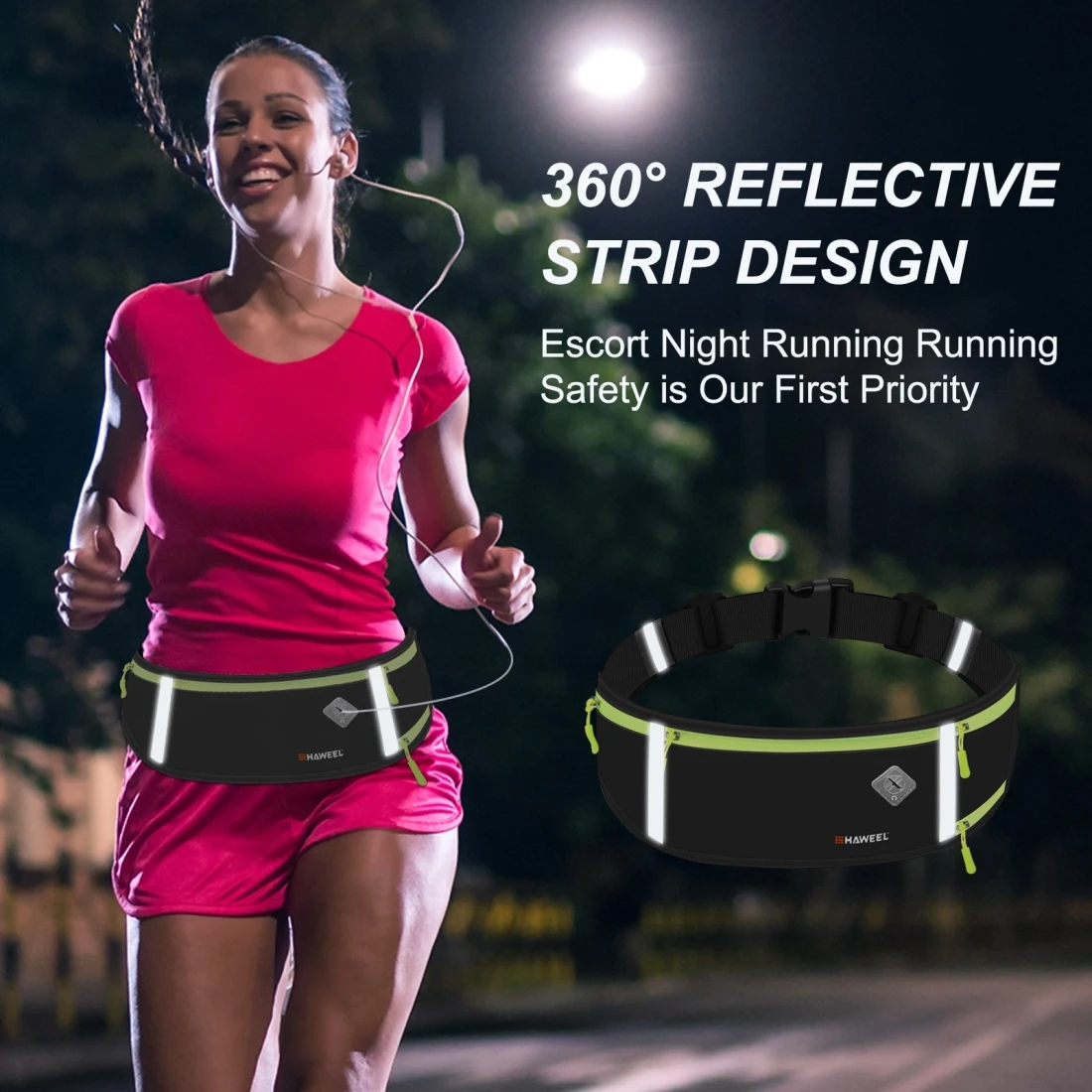 HAWEEL Running Bag Waist Bag Sports Phone Bag Men Women Waterproof Gym Bag Hold Water Cycling Phone Case Running Belt Portable