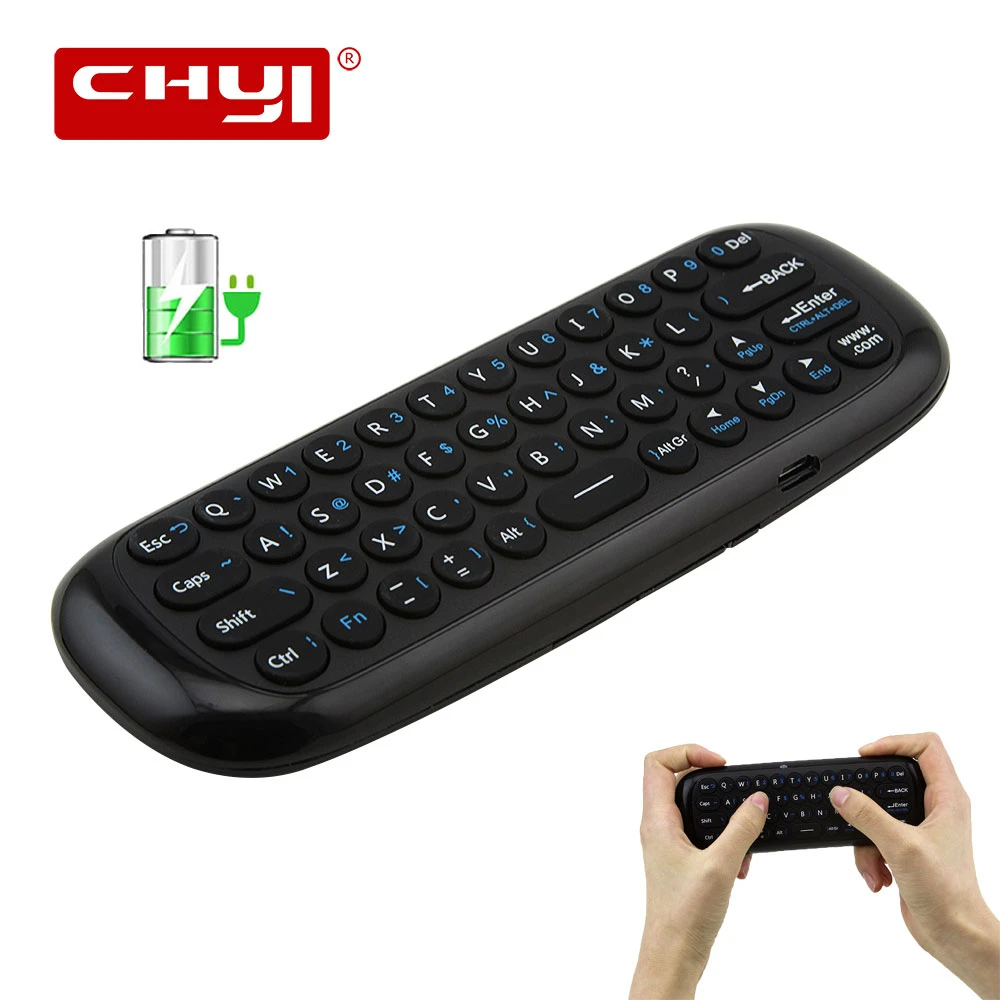 

CHYI Fly Air Mouse Wireless Keyboard Portable Rechargeable Mini Remote Control 2.4Ghz Keypad For Androids Smart TV Box PC Laptop