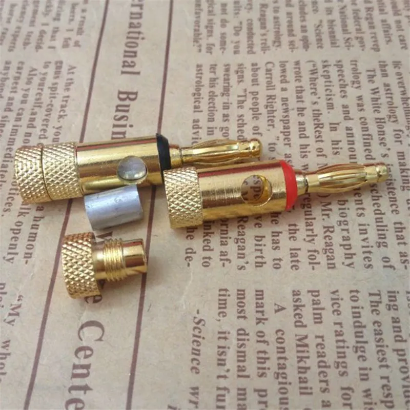 4 Cái/lốc Chuối Cắm Kết Nối Loa Đồng Nguyên Chất Mạ Cắm Loa Có Âm Thanh Khuếch Đại Chuối Đèn Lồng Cắm