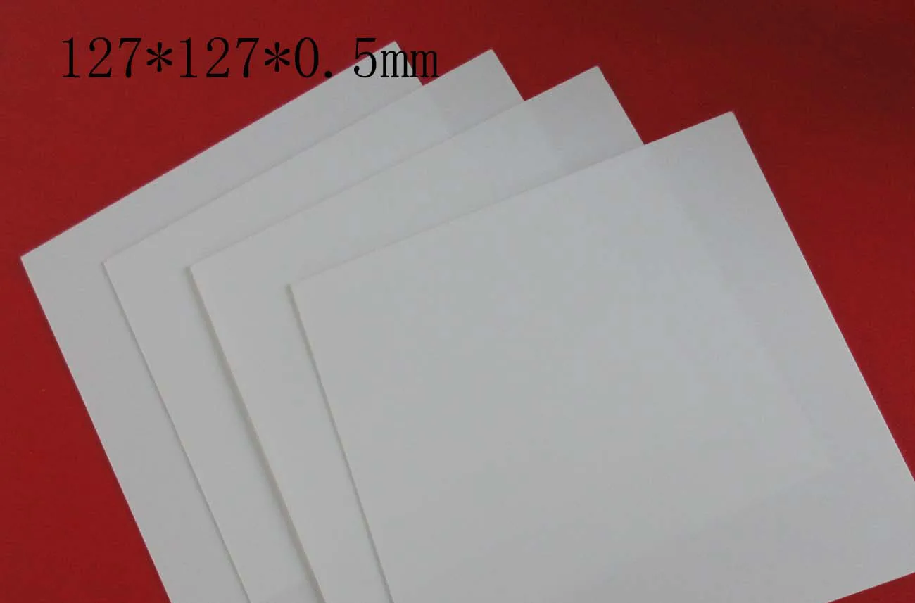 96 Alumina Ceramic Sheet 127X127X2 1 0.5mm Ceramic Experiment Board Setter Plate Square Heat Sink