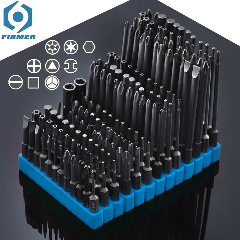 12/120PCS 1/4 Inch Hex 50 75 100mm S2 Alloy Electric Screwdriver Bit Magnetic Set PH Screw Driver Bits Screwdriver Set Dril Bit