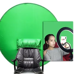 Green Backdrop Chair Mounted Green Screen Live Streaming Photography Foldable Background  70cm