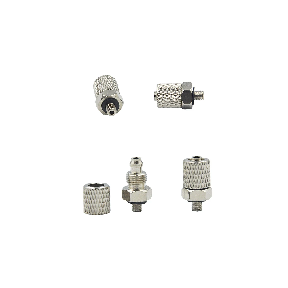 4PCS M3-4mm Connector For Hydraulic Oil Pipe and Telescopic boom RC Excavator Trailer Car Toy Model