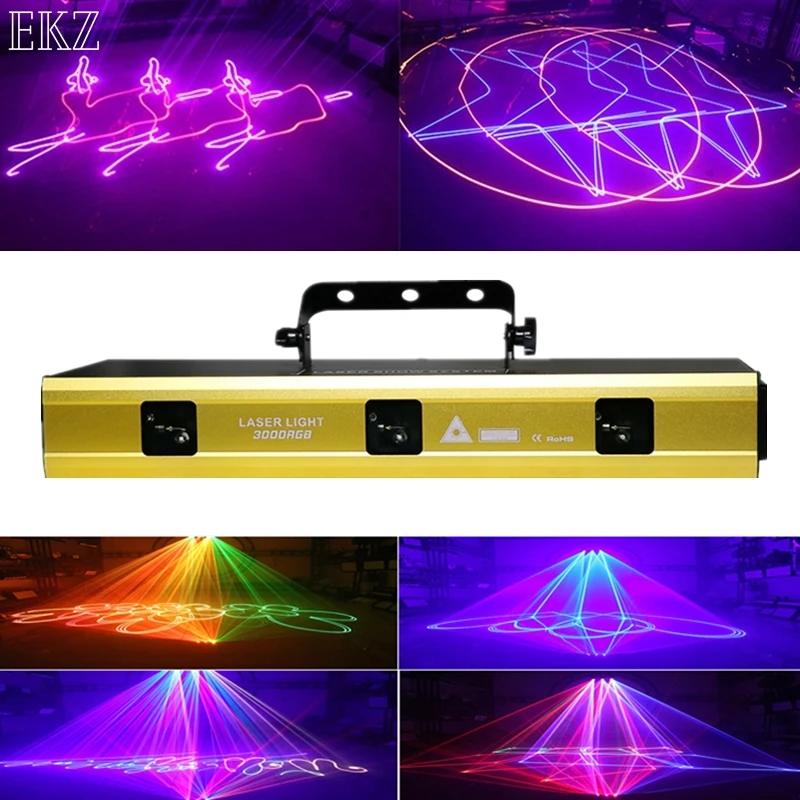 

New Animation Laser Light RGB 3IN1 256 Patterns And 11 laser Effect Stage Projector DMX512 For DJ Disco Dance Floor Party Bar