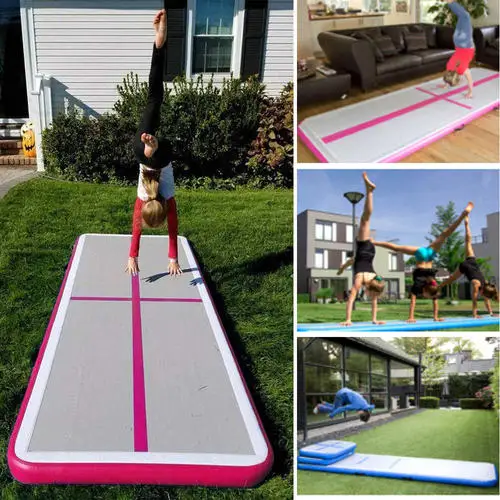 400*100*20cm Inflatable Air Tumble Track Gymnastics Yoga Wear-resistant Inflatable Bouncer Floor for Home/Park/Beach/Water Use