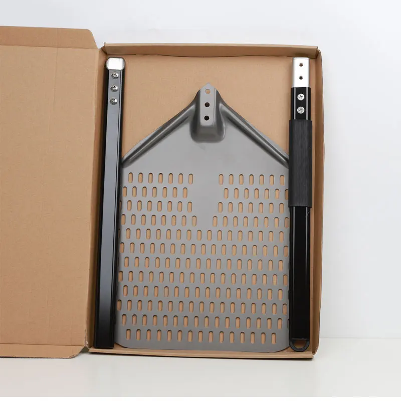 Square Hard Anodized Aluminum Pizza Shovel, Detachable Handle, Customized Thickened Pizza Shovel, Oven Flip And Transfer Pizza