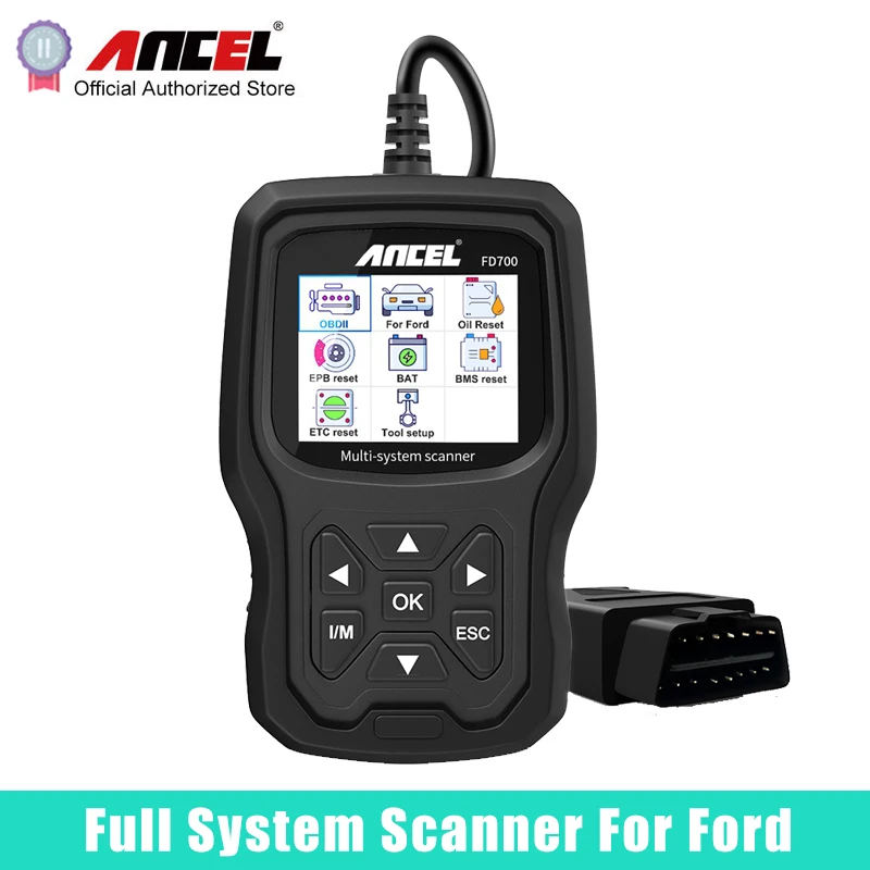 

ANCEL FD700 Professional OBD2 Scanner D-P-F EPB BMS ETC Oil Reset Multilingual OBD2 Auto Scanner Free Update Car Diagnostic Tool