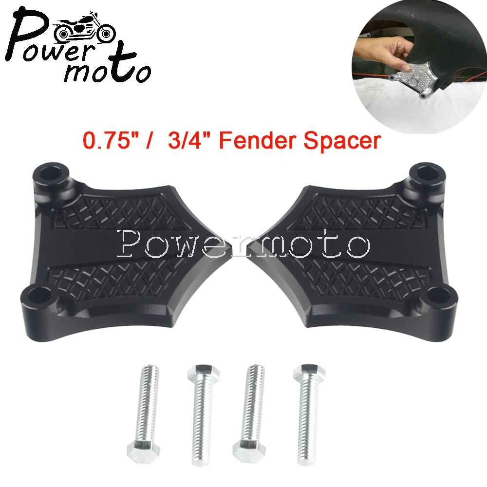 

1 Pair 0.75"/3/4" Motorcycle Front Fender Spacer Mudguard Bracket Gasket For Lowers 1993-2013 30" Harley Touring 1984-2013