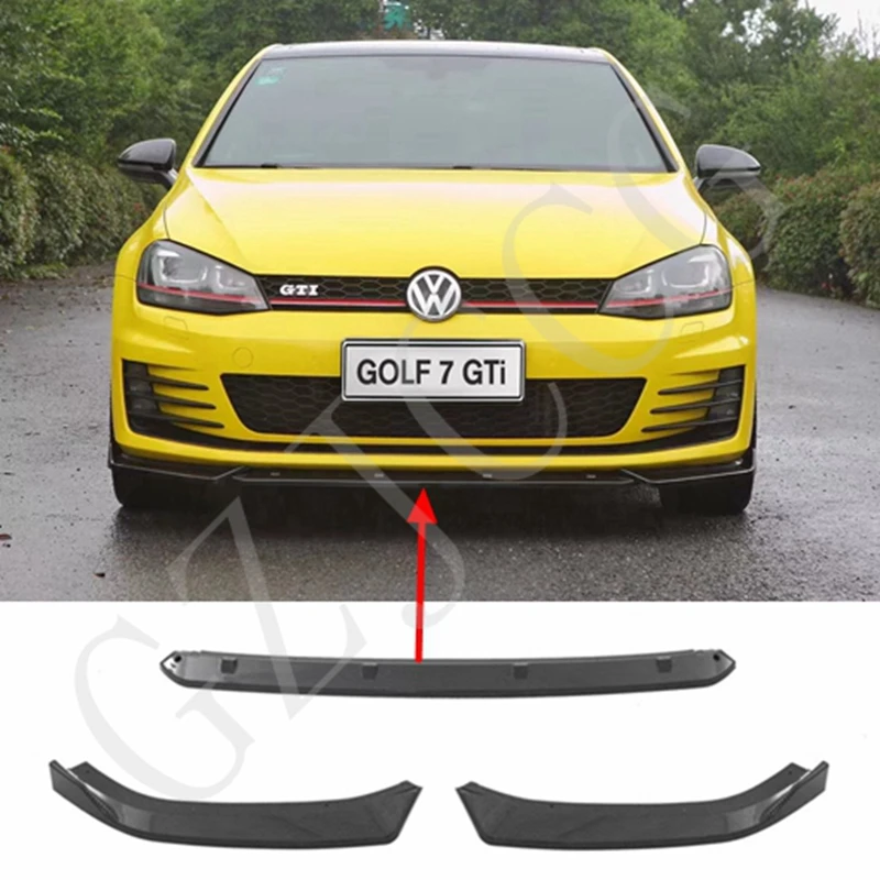 GOLF7 MK7 GTI spoiler bumper diffuser front lip body kit ABS material 3-stage for Volkswagen