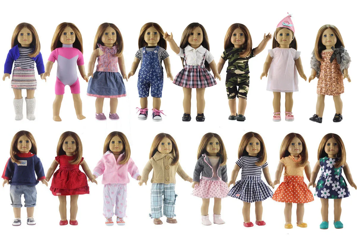 

5 Set Handmade Doll Clothes Fashion Style Clothing Princess Dress for 18" American Doll