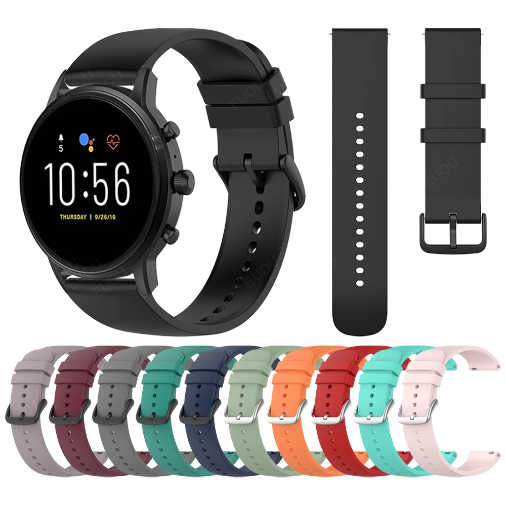 

Strap For Fossil Gen 5 Carlyle/Garrett/Julianna/Hybrid Smartwatch HR silicone Watchband sport Bracelet Band replace Accessories