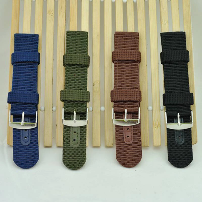 Simple Watch Band Solid Color Strap Nylon Mesh Watchbands 20mm 22mm 24mm Women Men Sport Watches Belt Accessories XIN-Sh