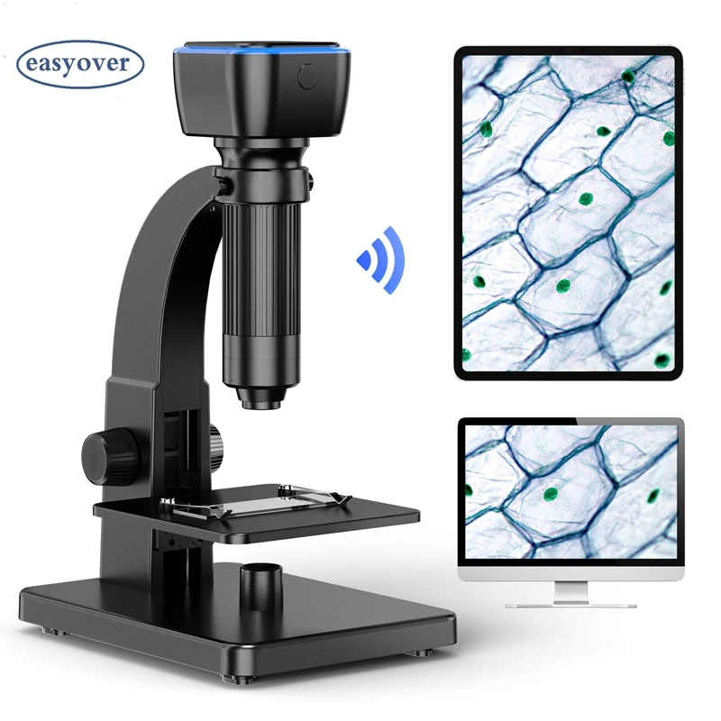 Easyover 315w Dual Lens WiFi Digital Microscope 500x 2000X Multiple Len Observation Support USB Computer Viewing Magnifier Tools