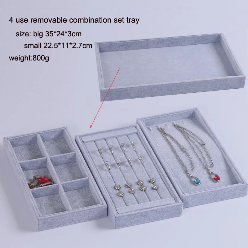 In Stock Tray Rings Bracelets Gift Box Jewellery Organizer Earrings Holder Small Size Fit Most Room Space  Jewelry Display Set