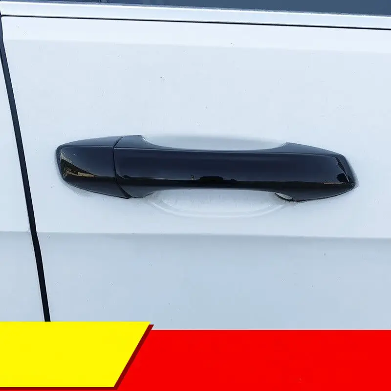 Funduoo For Skoda Octavia A7 VW Golf 7 2014-2019 Black Chrome Car Side Door Handle Cover Trim Sticker Styling Accessories