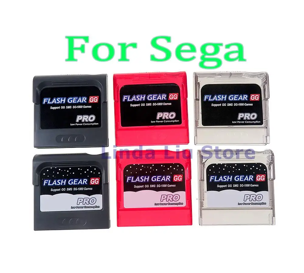 5PCS For Sega Card Game Housing Shell Box Case For Sega Game Flash Gear GG Cartridge Card Sticker with Micro SD Card Push Slot