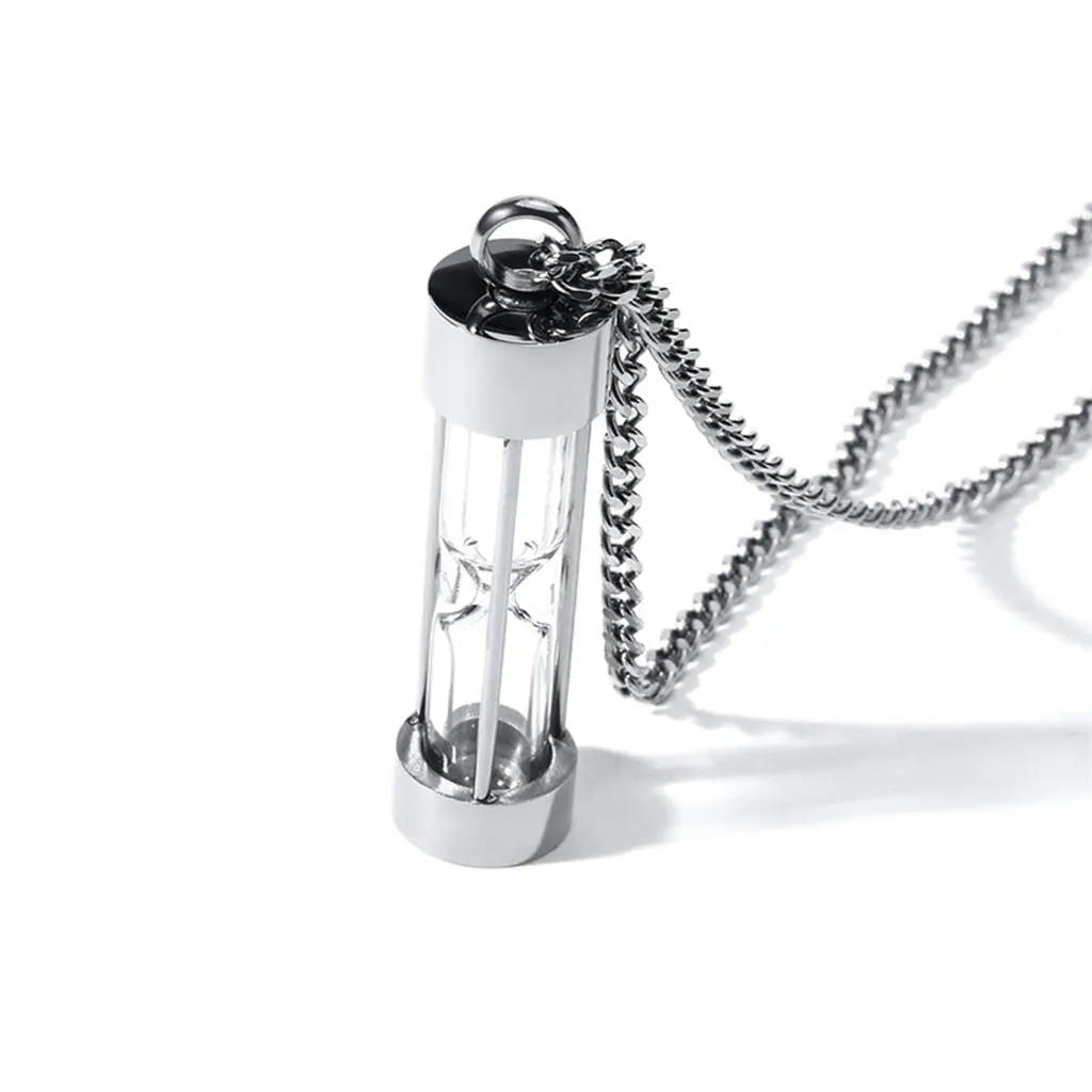 Ashes Pendant ,Teardrop Cremation Jewelry ,Stainless Steel Hourglass Necklace, Urn Pendants, for Memorial Ashes Keepsake Women