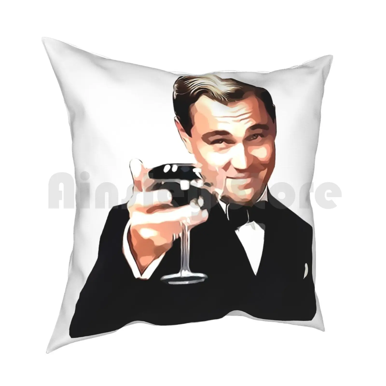 غطاء وسادة غاتسبي العظيم ليوناردو دي كابريو مطبوع للمنزل وسادة رمي ناعمة غاتسبي غاتسبي العظيم غاستبي كبير