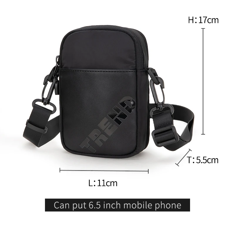 Heroic Knight Men Shoulder Bag Casual Waist Bag Black Belt Bag Wallet Belt Mobile Phone Bag Fanny Pen Hold Cigarette Cose Pack