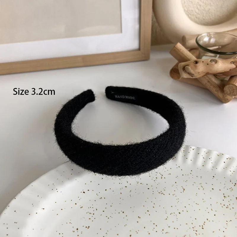 Fashion Wide Hair Bands For Women Headdress Black Color Headband Bezel Girls Hairband Hair Hoop Female Hair Accessories