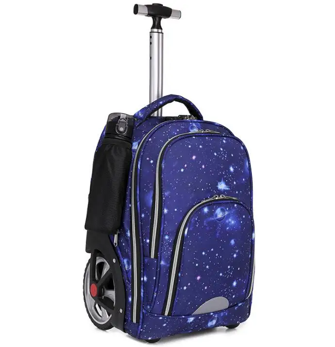 18 Inch  large wheels school trolley backpack bag for teen school wheeled backpack bag with trolley trave rolling luggage Bag