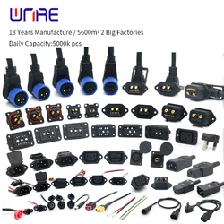 E-BIKE Battery Connector IP67 Scooter Socket Electric Bike Charging Plug Batteries Charging Waterproof Plug With Cable Wire