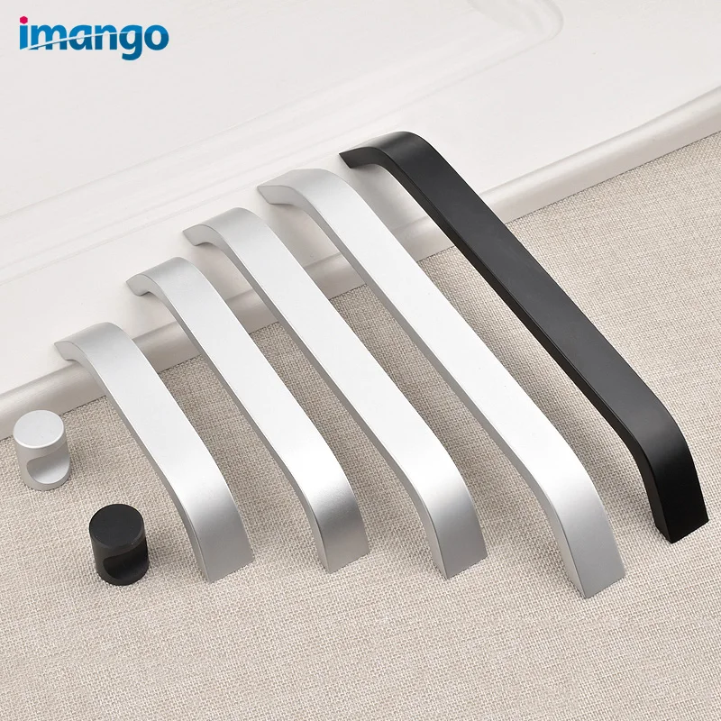 Full Solid Brand High-Quality Cabinet Handle Modern Minimalist Knob Kitchen Bathroom Bedroom Wardrobe Door Drawer Pull 96-320mm