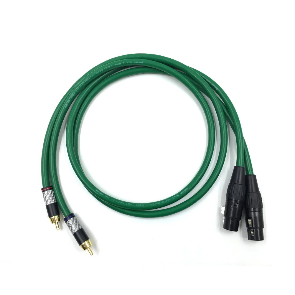 1 คู่ HiFi 2328 RCA to XLR Balanced ปลั๊ก Audio Cross เครื่องขยายเสียง CD DVD player RCA interconnect