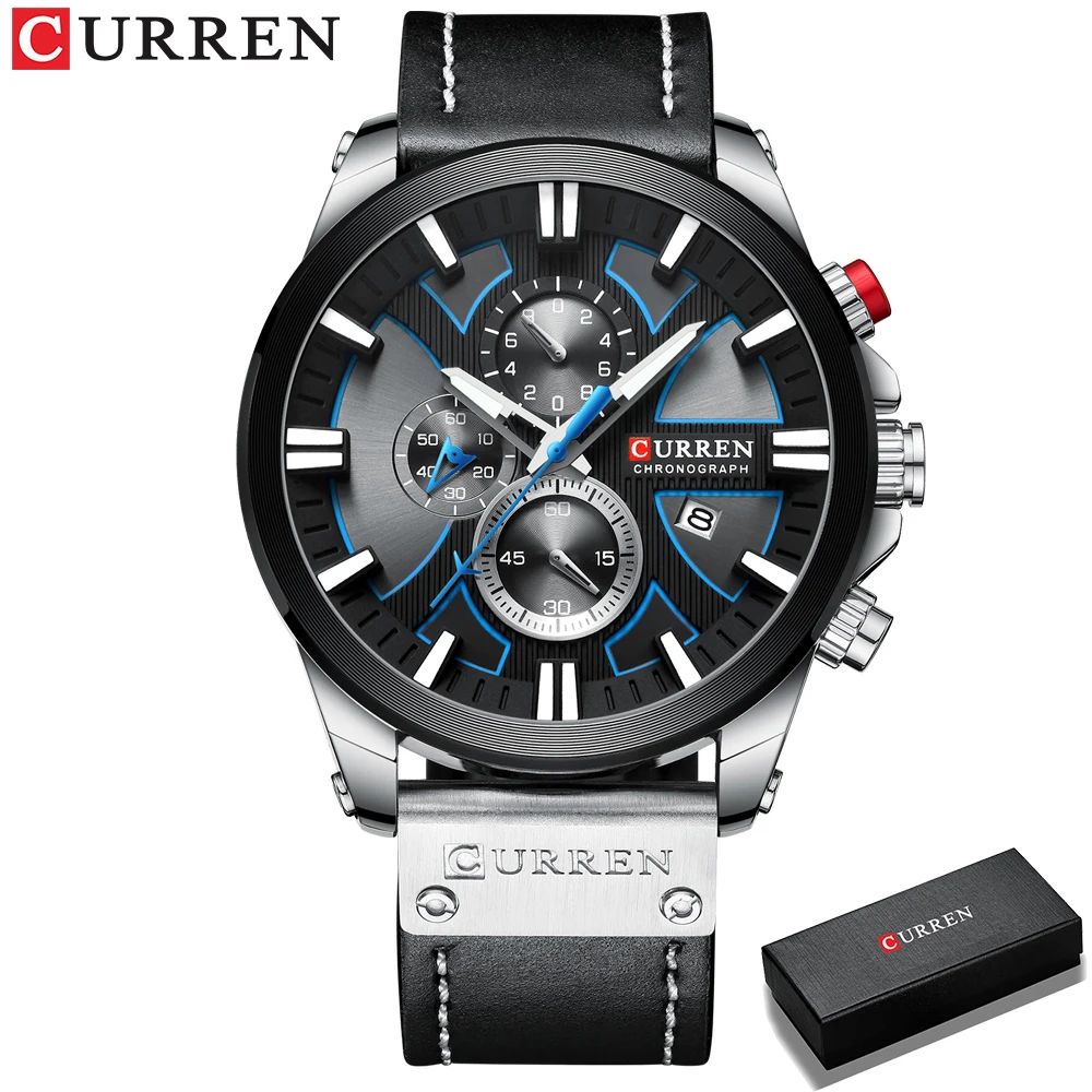 New CURREN Men Watches Fashion Quartz Wrist Watches Men's Military Waterproof Sports Watch Male Date Clock Relogio Masculino image 3