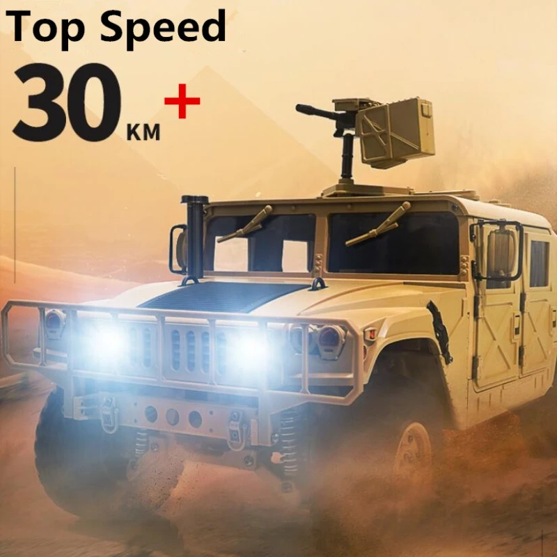 Big Size High Simulation RC Military Off-Road Truck 1/10 2.4G 16CH 4WD 30KM/H High Speed Transformation Body Electric RC Buggy