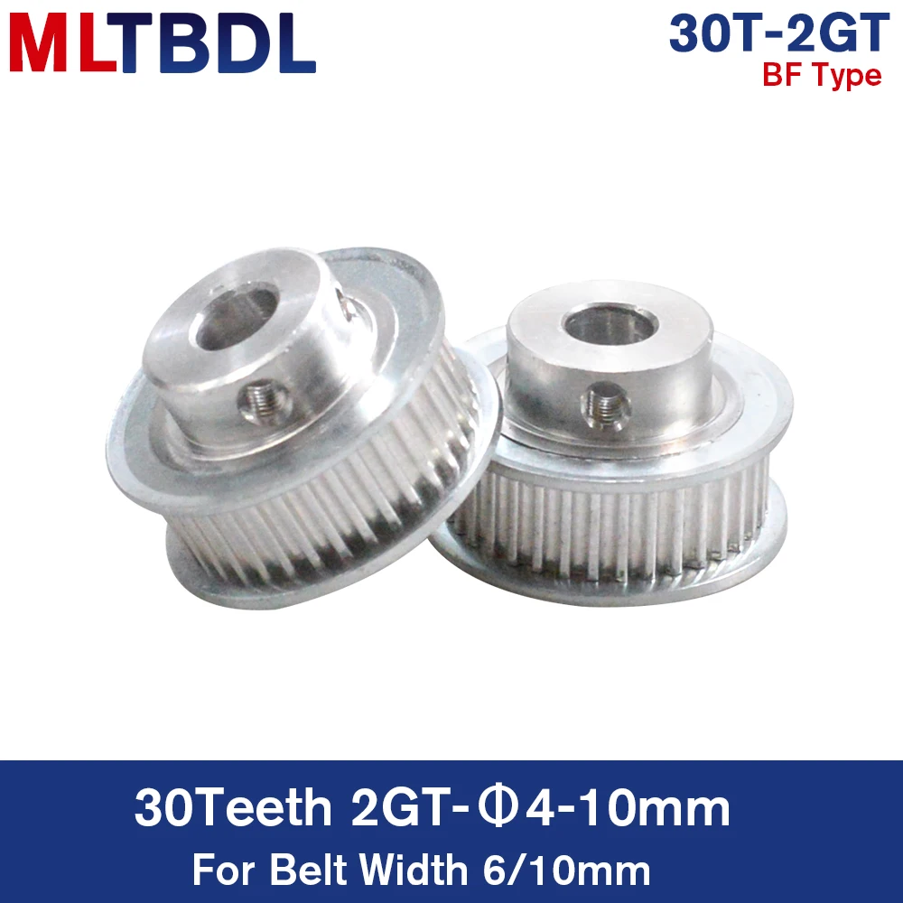 30 Teeth 2M 2GT Timing Pulley Bore 4/5/6/6.35/7/8/10mm for 2MGT GT2 Synchronous belt width 6/10mm small backlash 30Teeth 30T