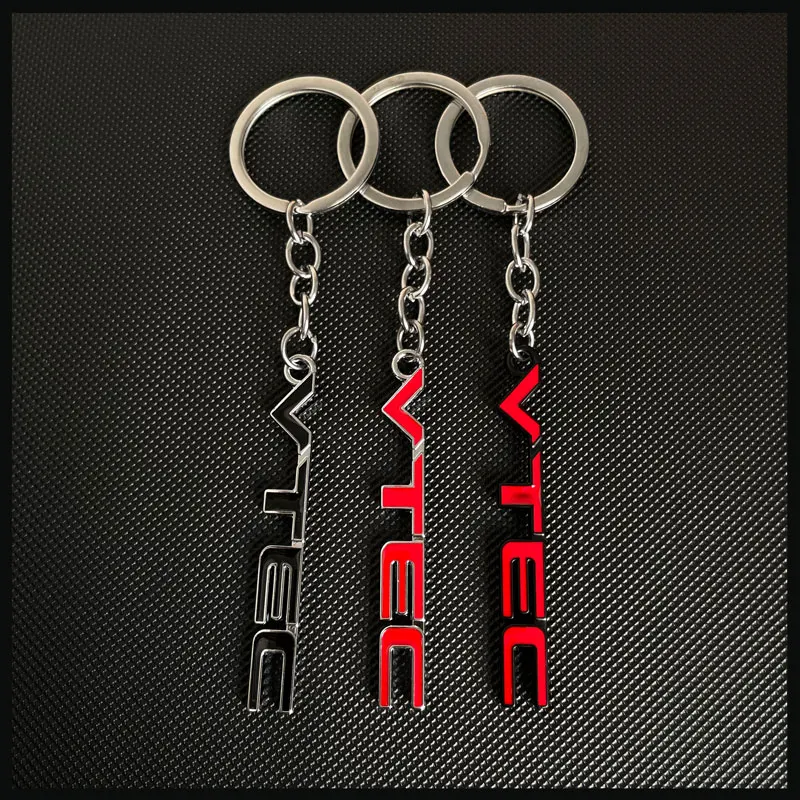 Car Styling High Quality VTEC Badge Car Keyrings Keychain For Honda Civic Accord Odyssey Spirior CRV SUV Key Ring Accessories