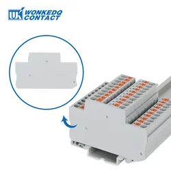 100Pcs D-PTTB 2.5 End Cover For PTTB-2.5 Din Terminal Block 2-Level 2.5mm² Electrical Connector Accessories Barrier Plate