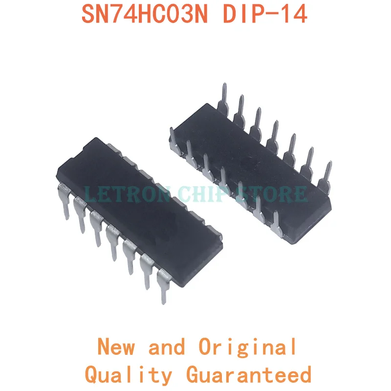 10PCS SN74HC03N DIP14 SN74HC03 DIP 74HC03N 74HC03 DIP-14 HD74HC03P new and original IC