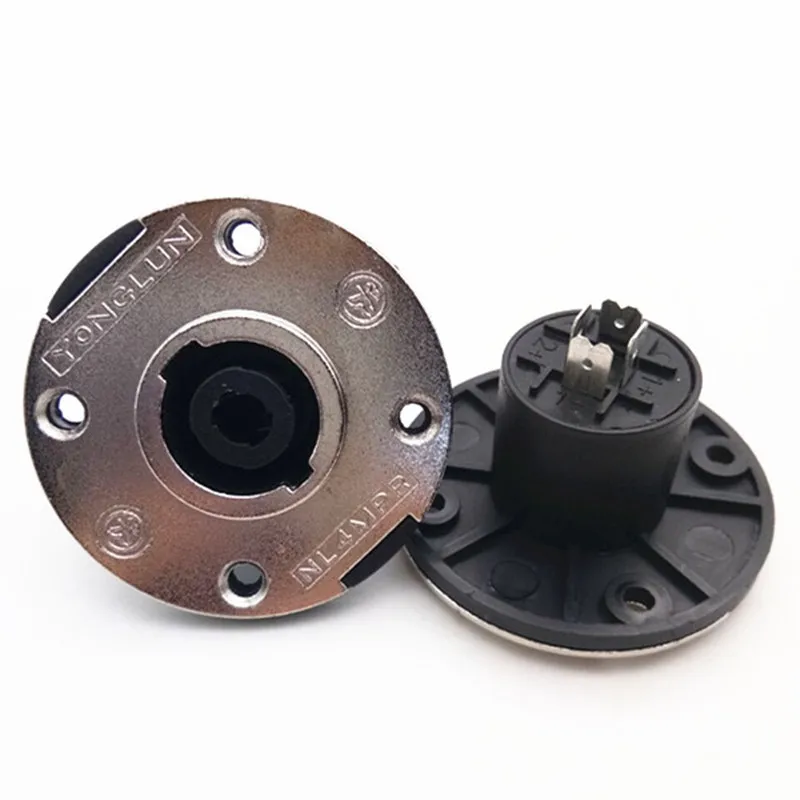 Buena calidad, nuevo enchufe redondo de 4 pines hembra, 4 polos, enchufe de altavoz profesional, enchufe de alimentación de audio, Conector de altavoz