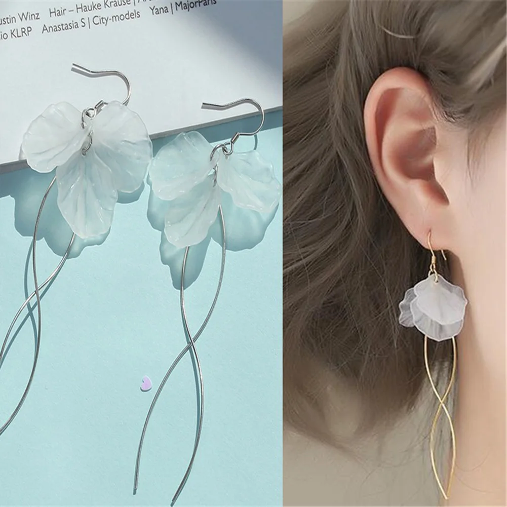 Eternal Flower Dangle Earring Women Bohemia Fashion Long Hanging Tassel Drop Earrings Boho Crystal Female Wedding Party Jewelry