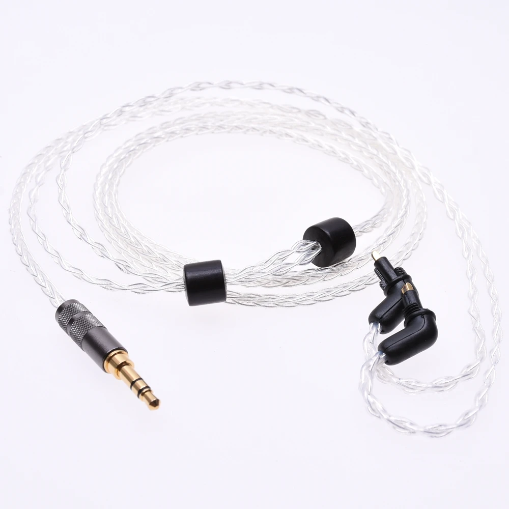 4ft Hi-end 8 Cores 5n Silver Plated Audio Headphone Upgrade Cable Compatible For Sony MDR-EX1000 EX800 EX600